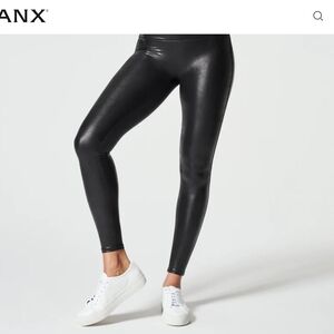 SPANX Glossy Charcoal Leggings
